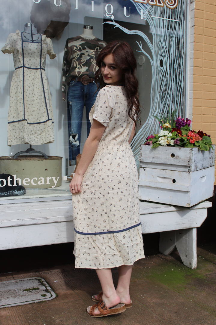 Prairie floral midi dress