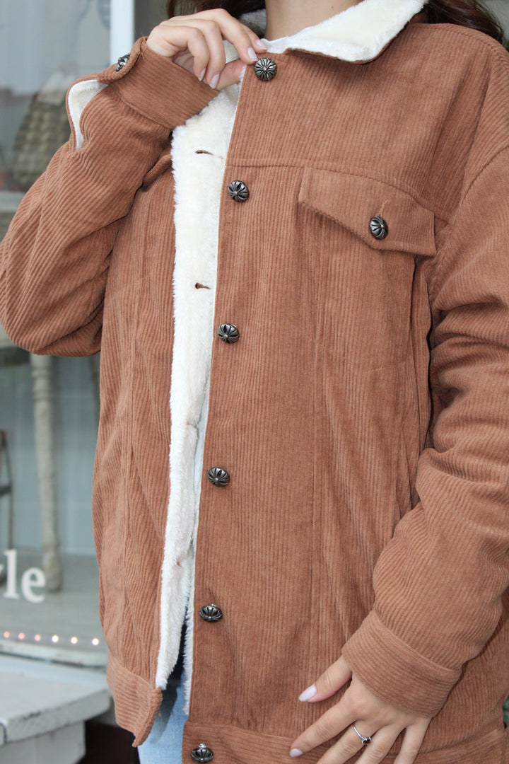 Corduroy Fleece Lined Jacket