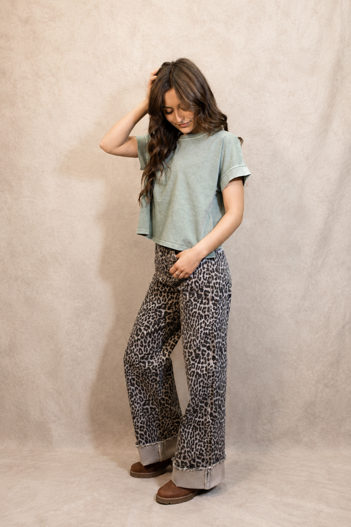 Boxy Knit Top - Washed Teal