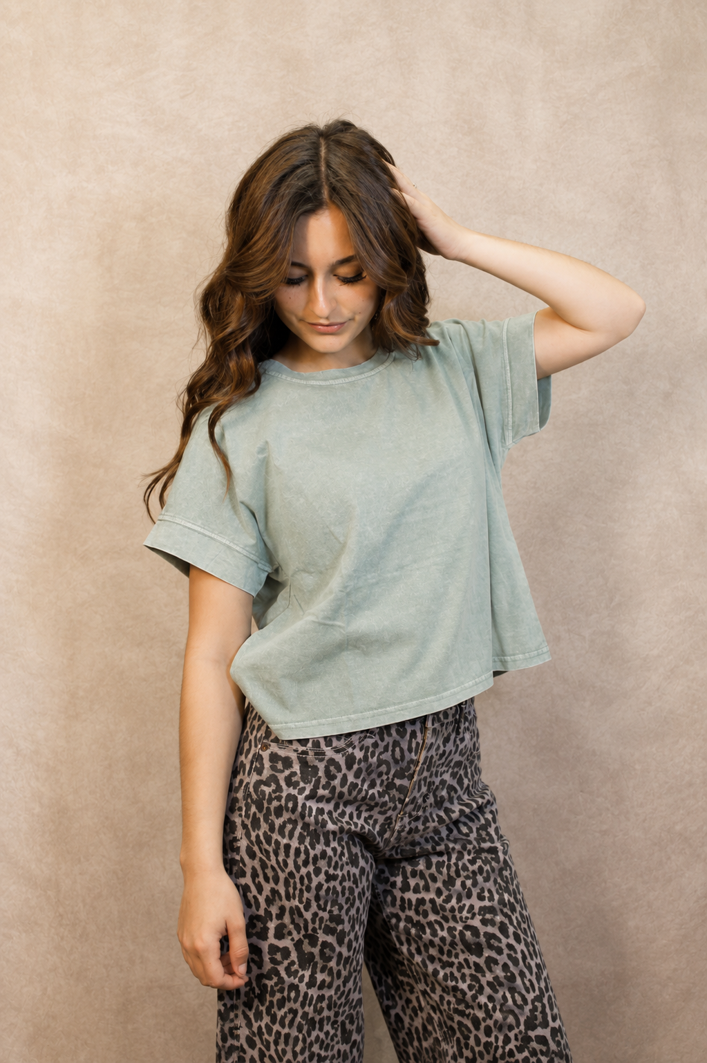 Boxy Knit Top - Washed Teal