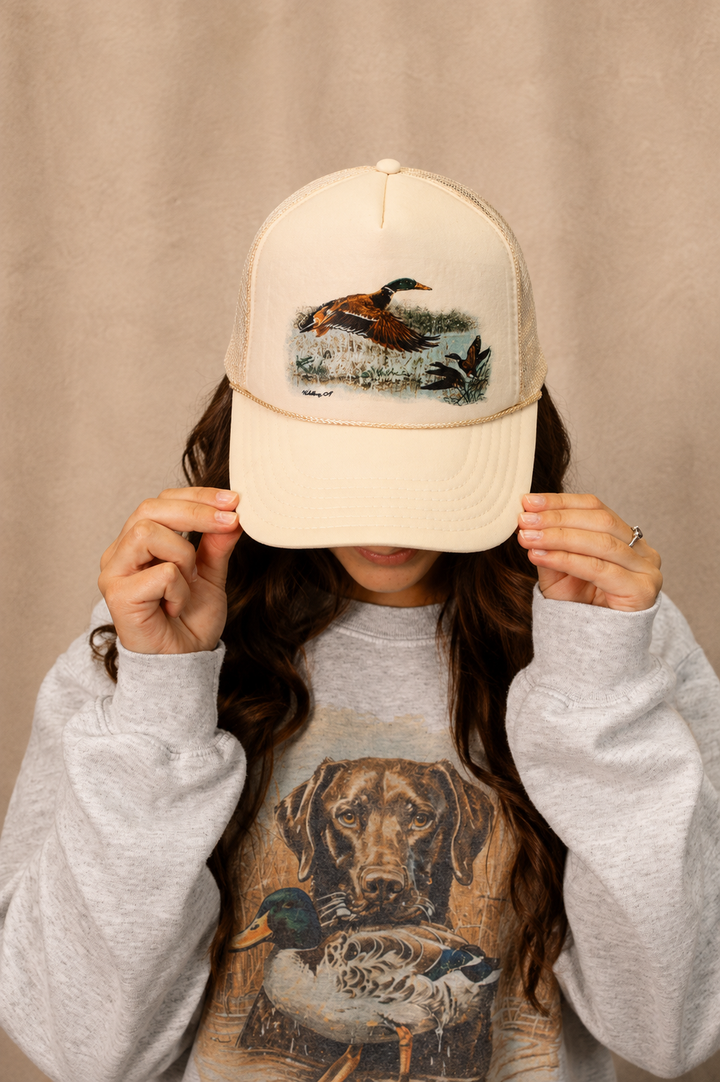 Vintage Duck Hat - Cream