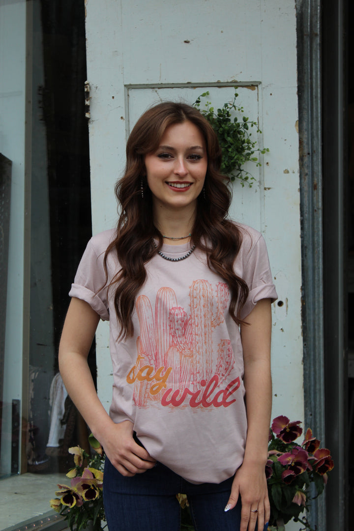 Stay Wild Cactus Graphic Tee