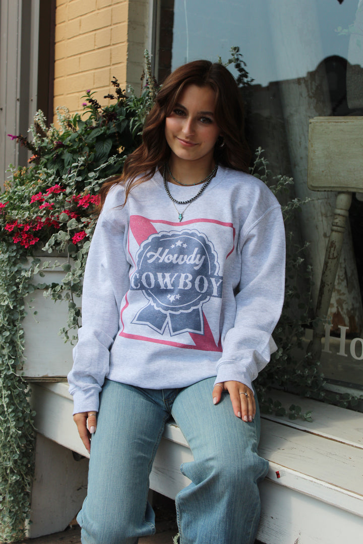 Howdy Cowboy Crewneck Sweatshirt