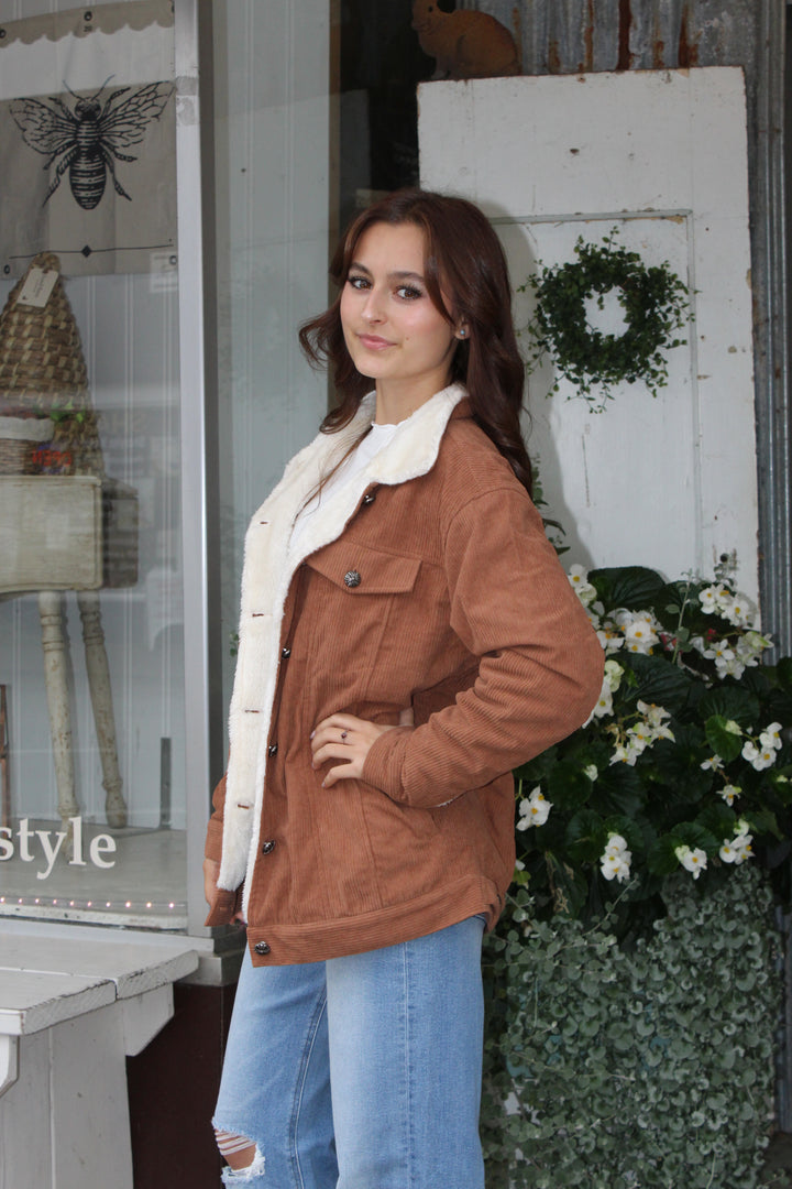 Corduroy Fleece Lined Jacket