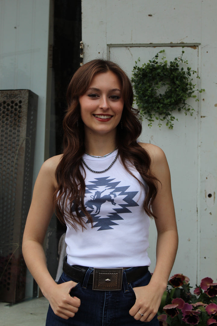 Aztec Bronc Cropped Tank