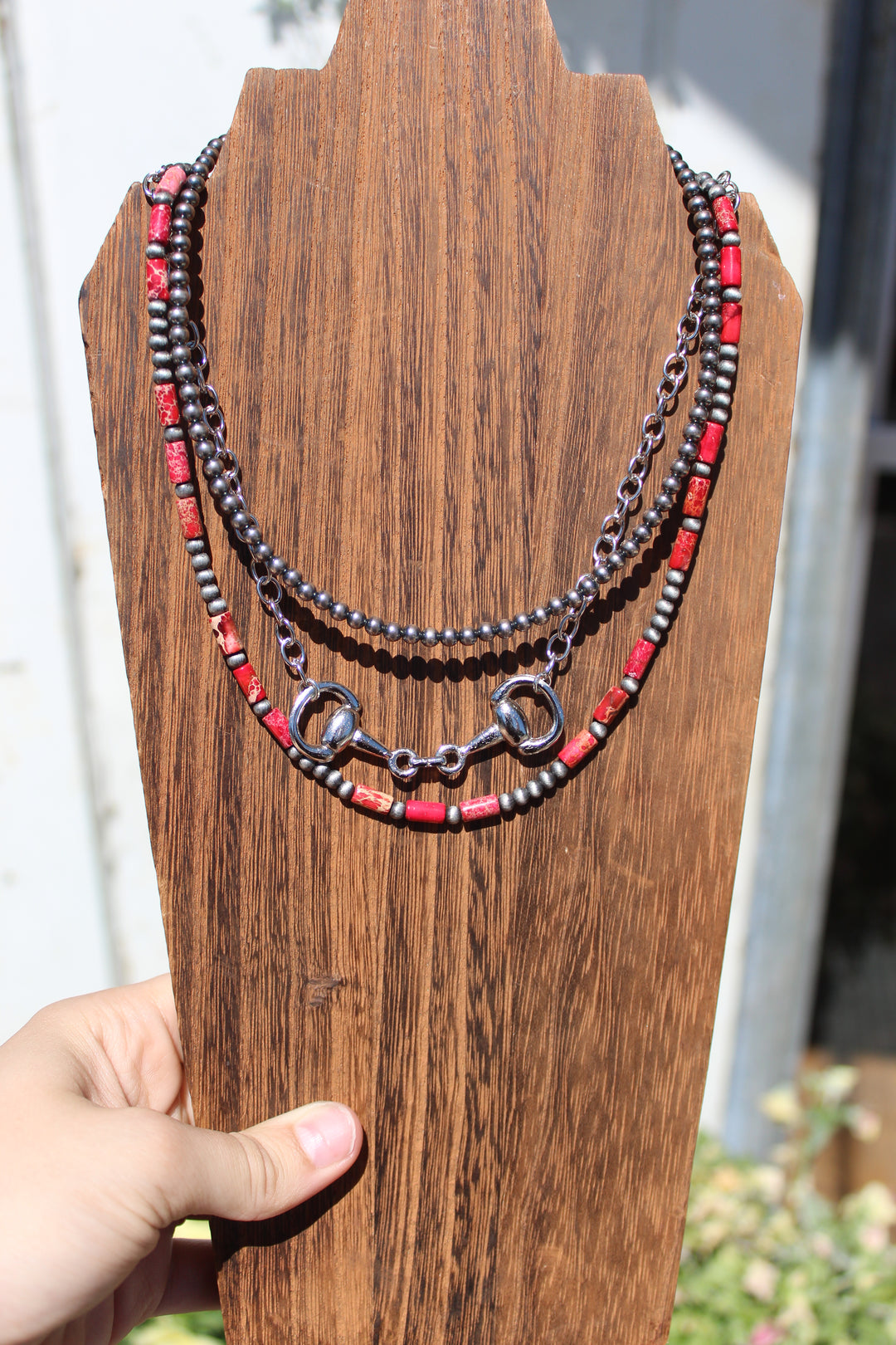 Snaffle Bit Necklace - Silver
