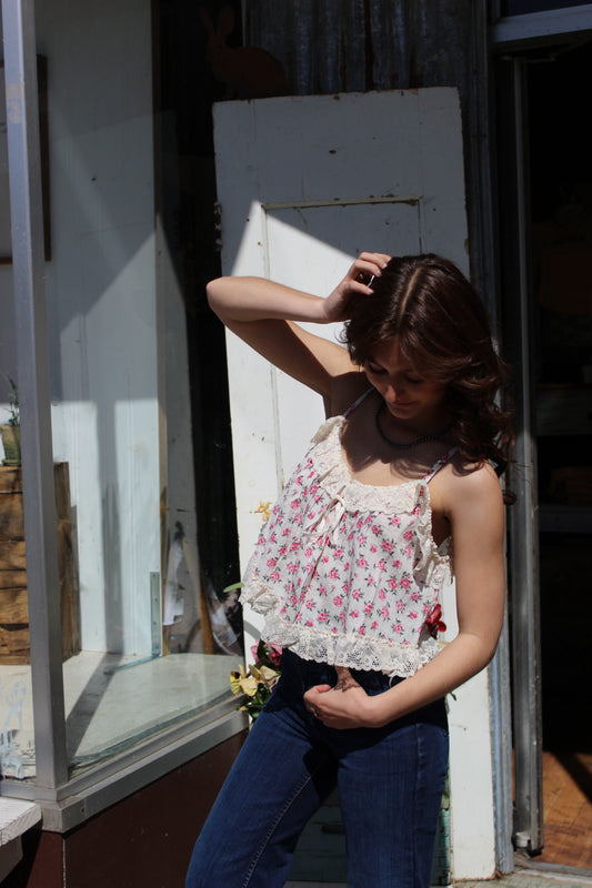 The Darling Floral Tank - Pink