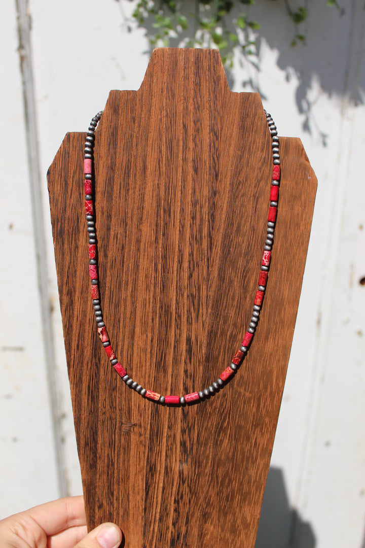 Red Western Gemstone Necklace